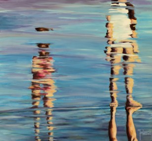 Im Wasser | Malerei von Künstlerin Simone Westphal, Acryl auf Leinwand