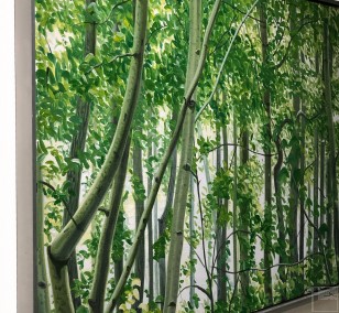 Mythischer Wald | gerahmt, Malerei von Sven Wiebers | Acryl auf Baumwolle, realistisch